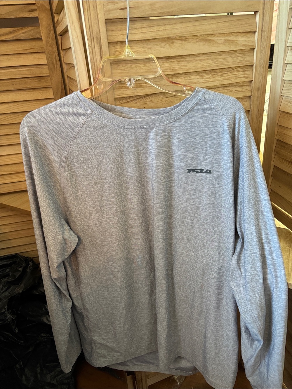 Tsla Men's Long-Sleeve Shirt - Light Heather Gray Large